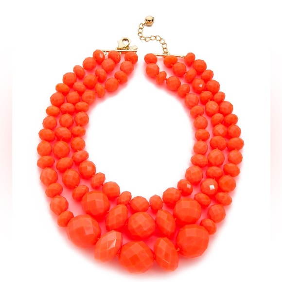 Kate Spade Give it a Swirl Multi strand pink coral statement necklace - Picture 5 of 5